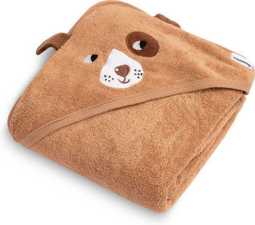 Sensillo Baby-Badetuch mit Kapuze Braun 90x90cm