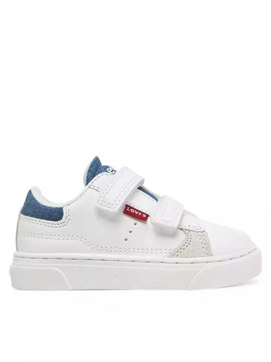 Mini Παιδικά Sneakers με Σκρατς Λευκά