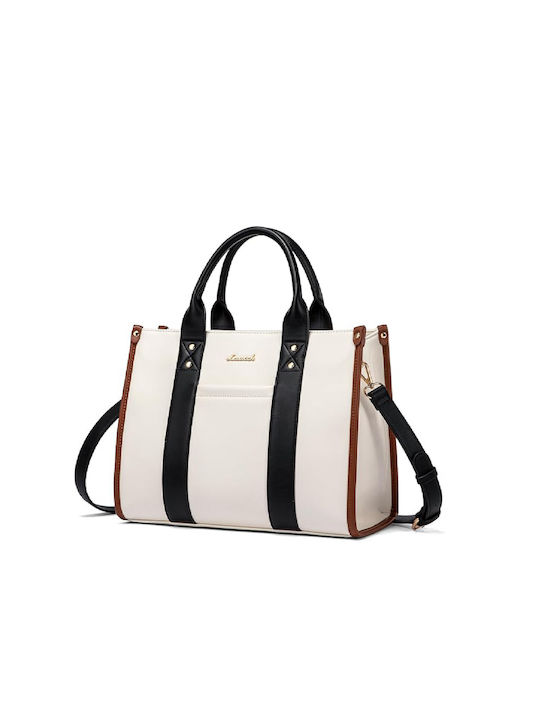 Γυναικεία Τσάντα Shopper Ώμου Beige/Black