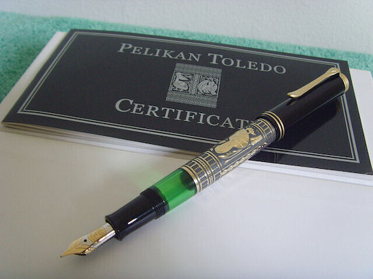 Pelikan Toledo M700 Fountain Pen with Quill Fine Steel with Black Ink
