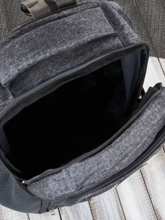 Σακίδιο Πλάτης Laptop Εργασία Στο Σχολείο Ταξίδι Αδιάβροχο Γκρι T-121-gre