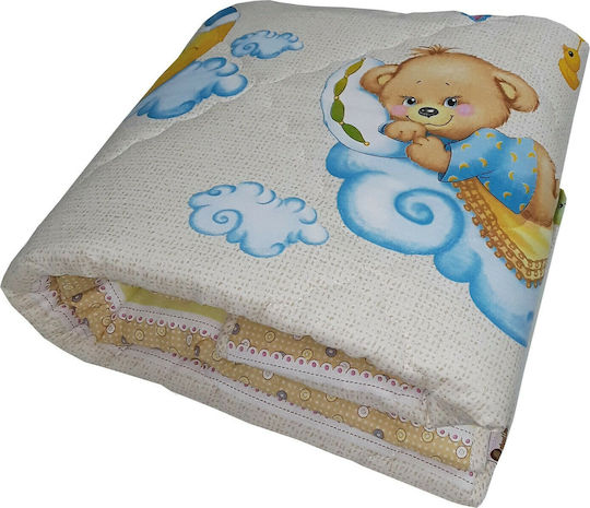Beboulino Yellow Bear Πάπλωμα Κούνιας Κίτρινο 105x145cm