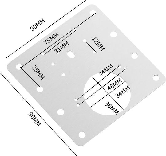 Hinge Repair Kit Furniture Zola Stainless Steel 9x9 Cm