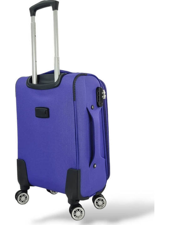 Playbags Valiză De Călătorie Cabină Din Material Textil Violet Cu 4 Roți Înălțime 56 Cm