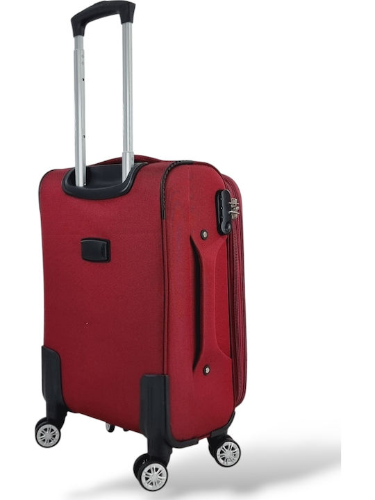 Playbags Βαλίτσα Ταξιδίου Καμπίνας Υφασμάτινη Μπορντό με 4 Ρόδες Ύψους 56εκ.