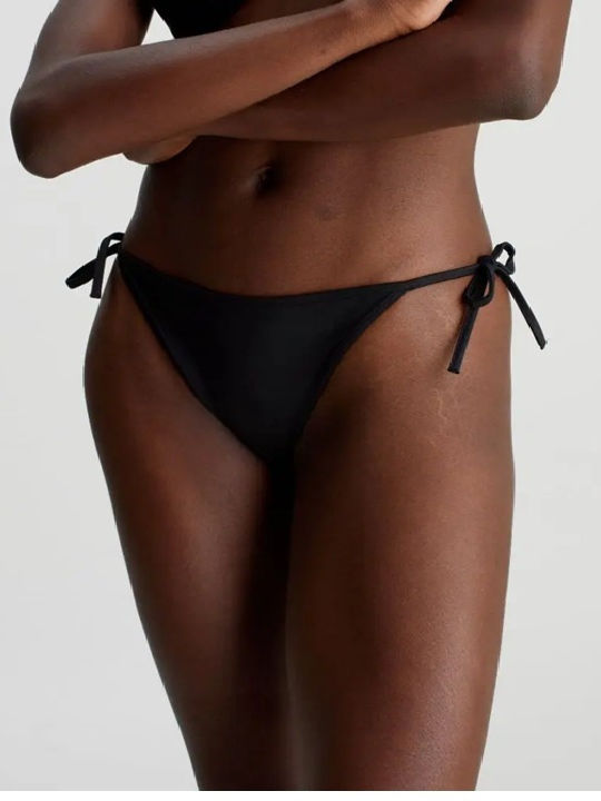 Bikini Bottoms Slip with Laces Dark Blue