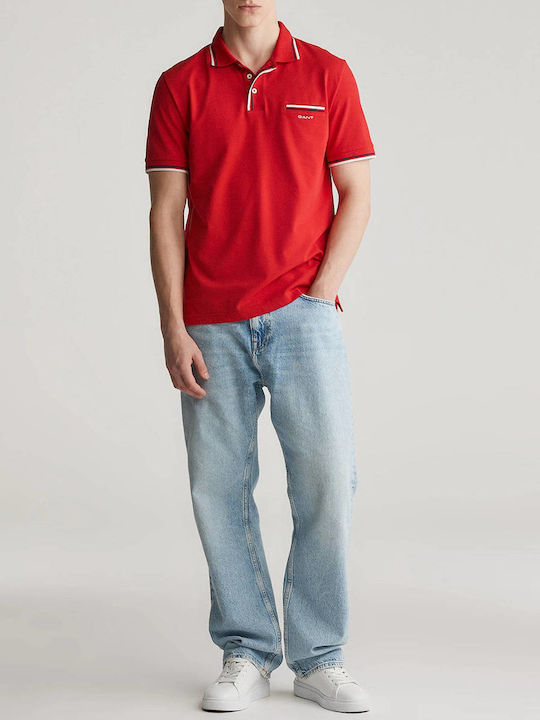 Polo Short Sleeve Blouse FireRed