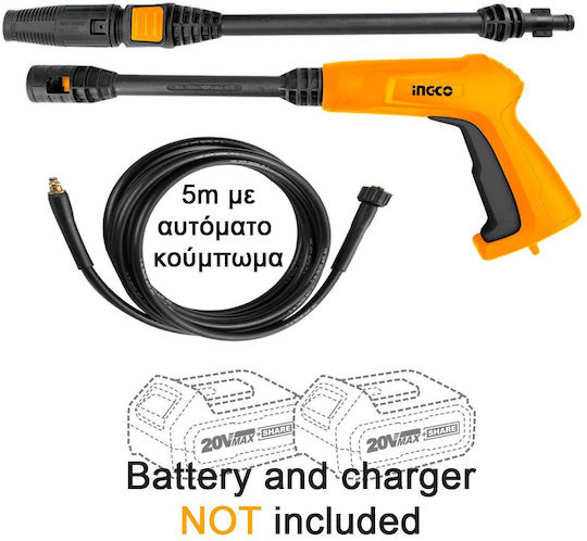 Ingco Pressure Washer Battery 20V Solo with Pressure 80bar