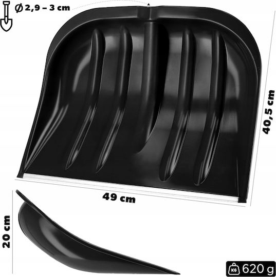 Kadax 2x Snow Shovel Snow Plow Without Handle + Handles