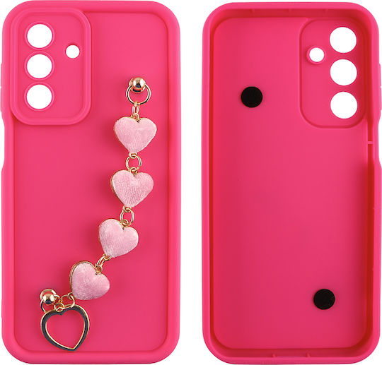 Volte-Tel Hearts Strap Back Cover Silicone with Strap Pink (Galaxy A16)