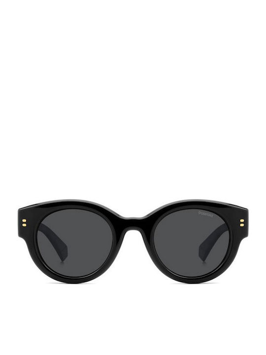Polaroid Women’s Sunglasses With Black Horn-Rimmed Frame And Grey Lens PLD6240/S/X 807/M9