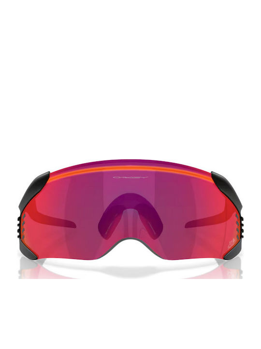 Oakley Kato Men's Sunglasses with Black Plastic Frame and Purple Mirror Lens OO9501-08