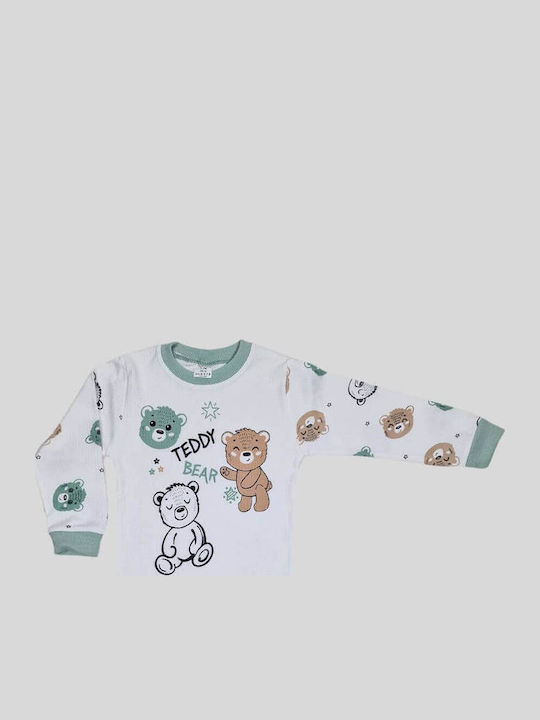 Supermini Kinder Schlafanzug Winterlich Bay Leaf Mint