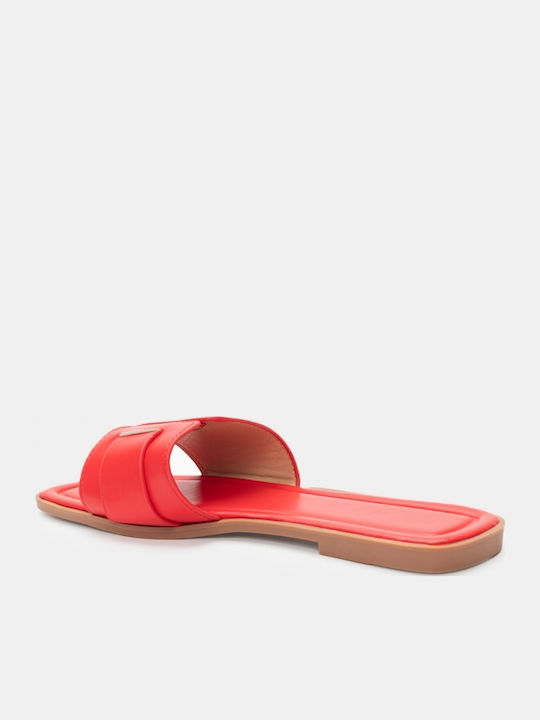 Flache Sandalen für Damen in Rot Farbe