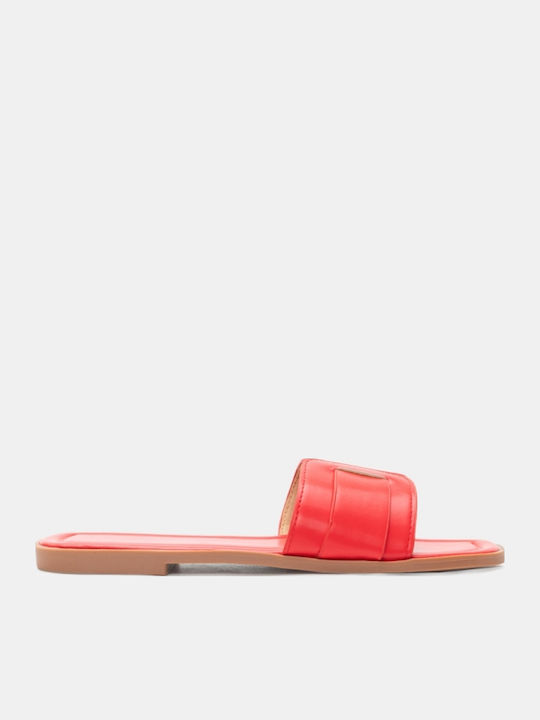 Flache Sandalen für Damen in Rot Farbe