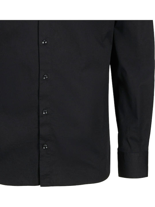 Long-sleeved Cotton Shirt Black