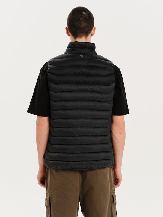 Ärmellos Winter Jacke Puffer Schwarz