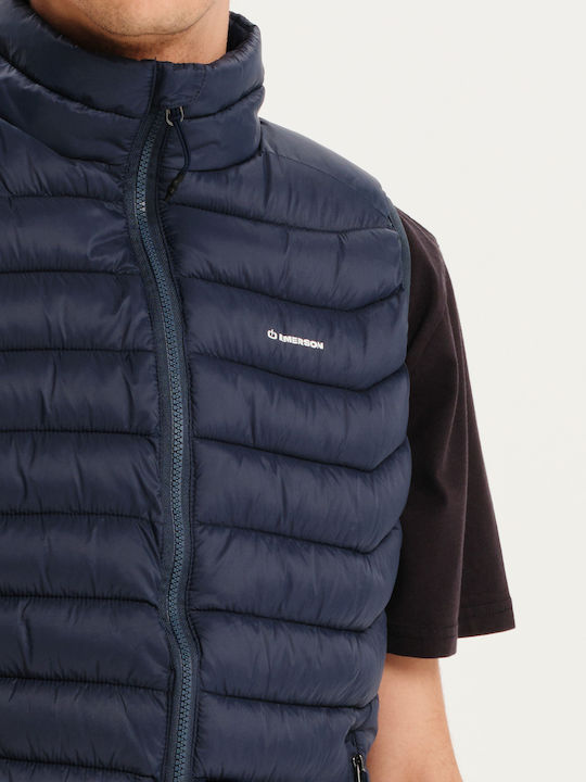 Sleeveless Winter Jacket Puffer Navy Blue