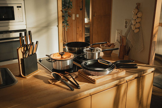 Fiskars Pan With Lid made of Stainless Steel with Non-Stick Coating 28cm