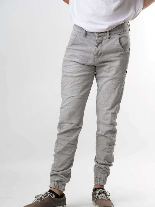 Ανδρικό Παντελόνι Τζιν με Slim Εφαρμογή Grey