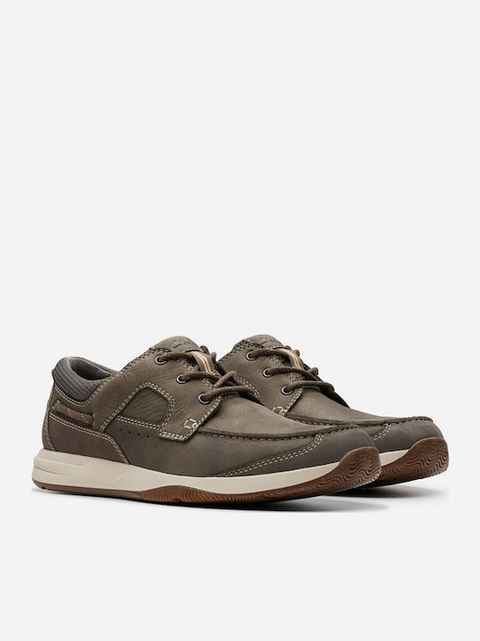 SAILVIEW LACE Men's Leather Boat Shoes Brown