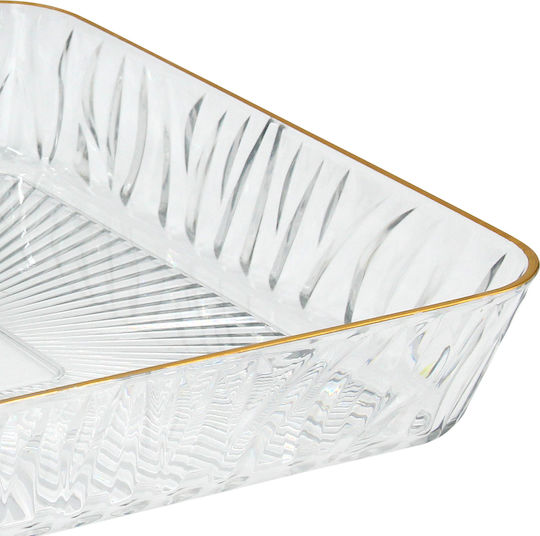 Keskor Obstschale Kunststoff Gold 30x30x5.5cm