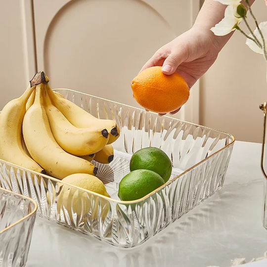 Keskor Obstschale Kunststoff Gold 28x18.5x4.5cm
