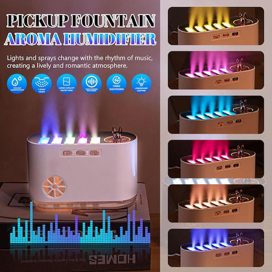 Smart Portable Humidifier 20 Flame Colors LED 700ml