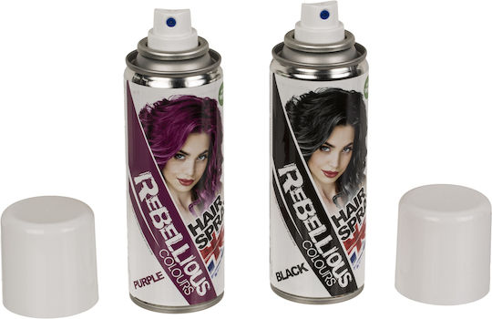 Σπρέι Μαλλιών 125ml 100% Vegan 2 Χρώματα Λιλάκ Μαύρο 1τμχ