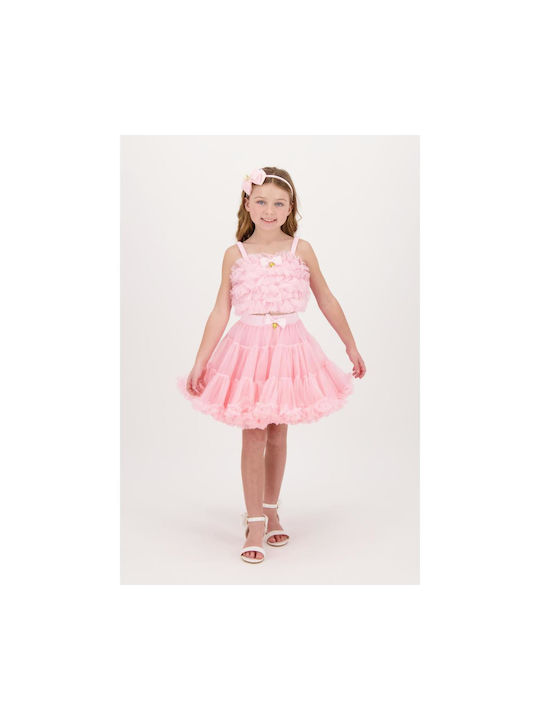 Angel's Face Kids Tulle Tutu Skirt Pink