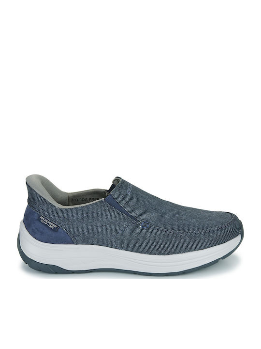 Dual Gore Canvas Men's Slip-Ons Blue