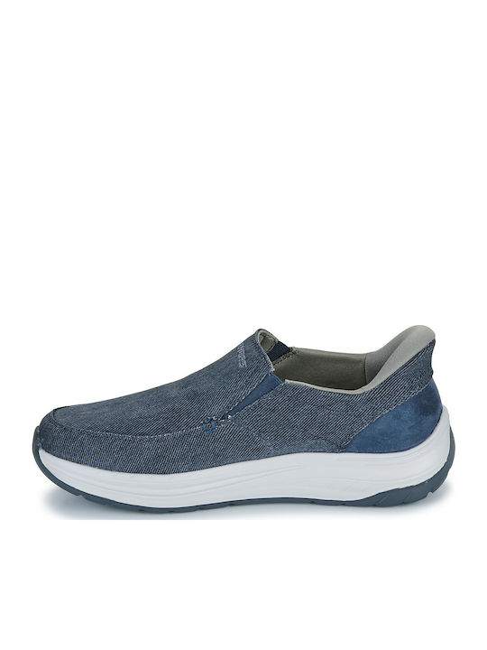 Dual Gore Canvas Men's Slip-Ons Blue