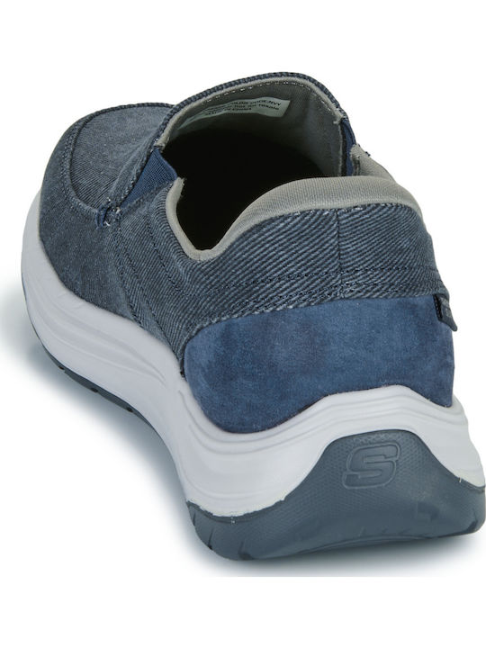 Dual Gore Canvas Men's Slip-Ons Blue