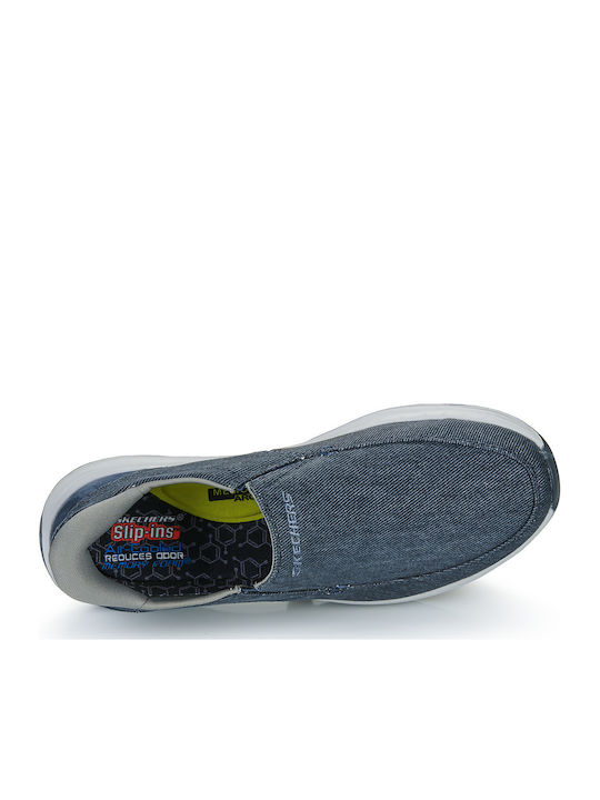 Dual Gore Canvas Men's Slip-Ons Blue
