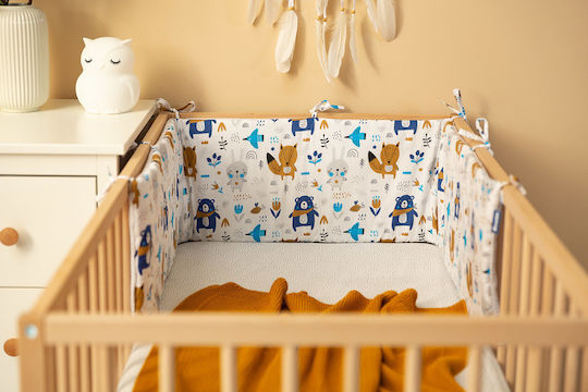 Sensillo Crib Bumpers Classic Inside Light Grey 60x120cm