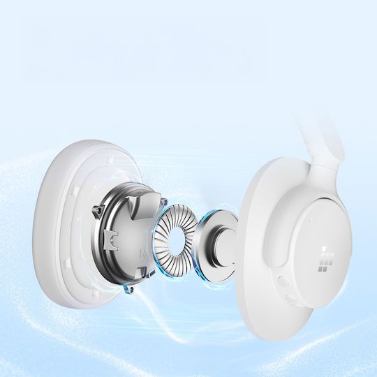 Tronsmart Sounfii Q20 Ασύρματα / Ενσύρματα Over Ear Ακουστικά με 60 ώρες Λειτουργίας Λευκά