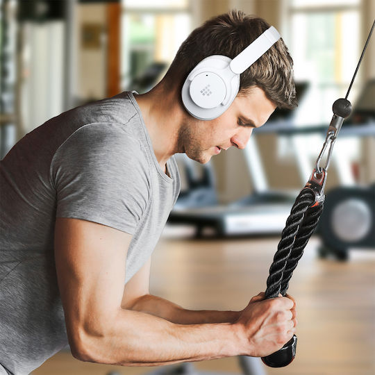 Tronsmart Sounfii Q20 Ασύρματα / Ενσύρματα Over Ear Ακουστικά με 60 ώρες Λειτουργίας Λευκά