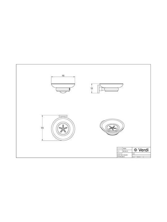 Стенен сапунер Verdi Sigma 3030666 бронз 11x12x5см