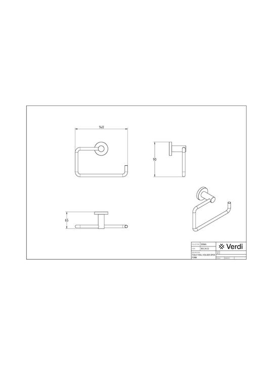 Suport pentru hârtie igienică Verdi Sigma 3032466 bronz 14x6.5x9cm