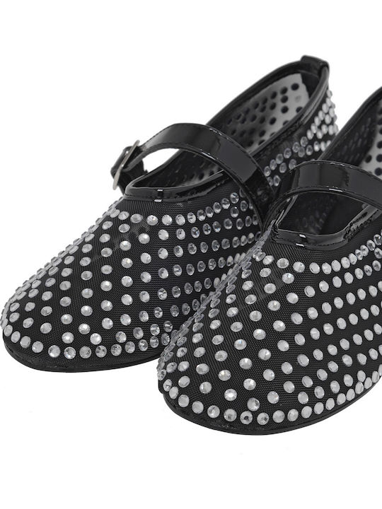 Synthetic Leather Ballerinas Black