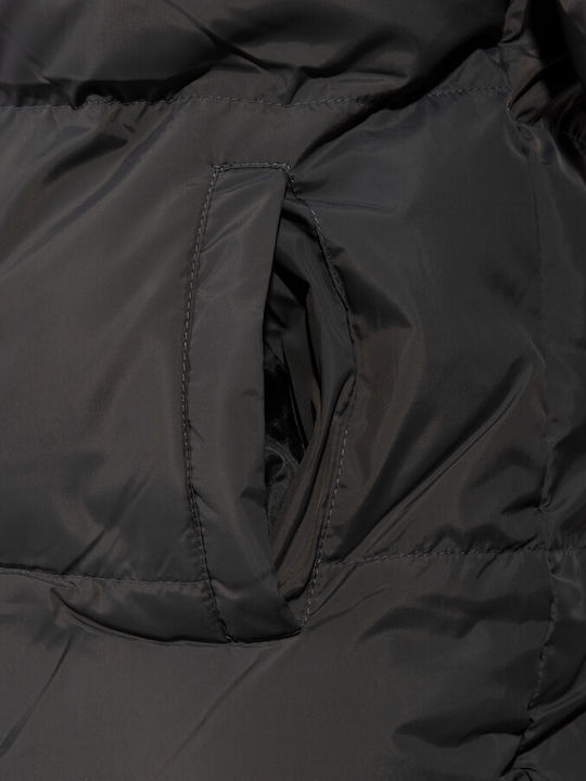 Geci Barbati Puffer Waterproof și Cu Protecție Împotriva Vântului Gri Închis/Negru
