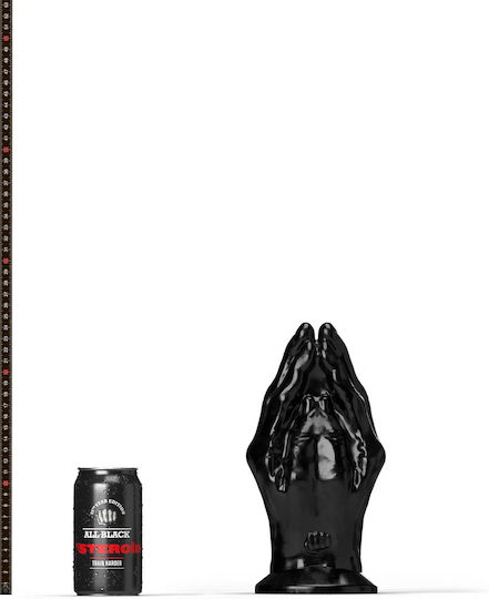 All Black Steroid Fisting Hail Mary Анално дилдо XXLarge Черен 24см