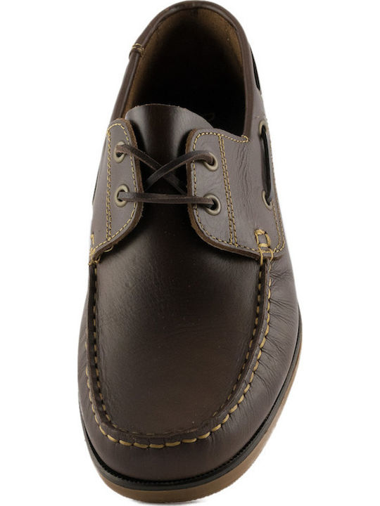 Men's Leather Boat Shoes Brown
