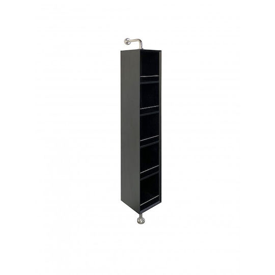 Coloană de baie Inter Ceramic Blake Icp 2525mb Mdf Rotativă Rezistentă la Umiditate 1500x250 mm Negru