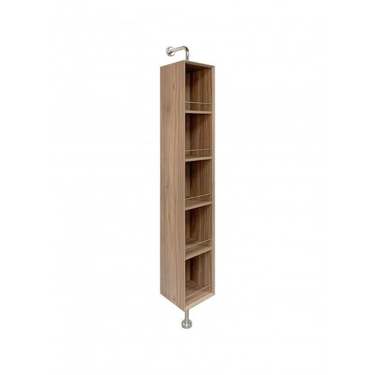 Inter Ceramic Icp 2525 Bathroom Column Pvc Rotating Moisture Resistant Waterproof 1500x250 Mm Wood Finish
