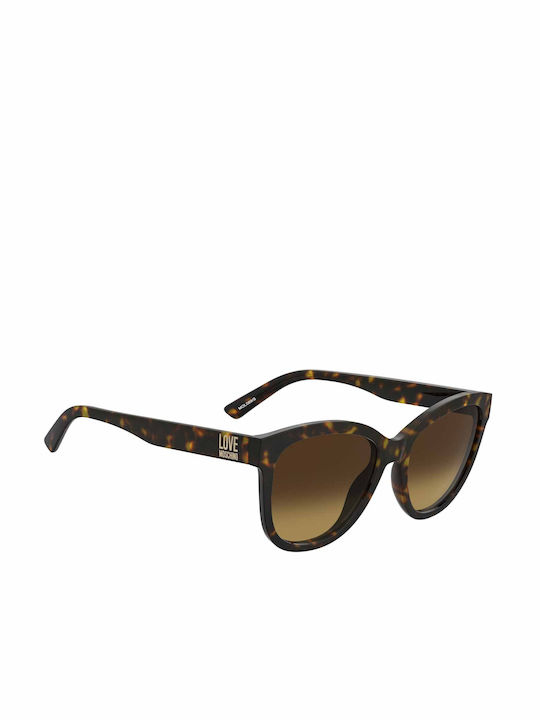 Moschino Women's Sunglasses with Brown Tartaruga Plastic Frame and Brown Gradient Lens MOL089/S 086/5U