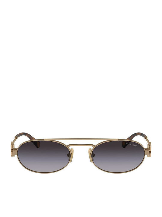 Miu Miu Unisex Γυαλιά Ηλίου με Χρυσό Μεταλλικό Σκελετό και Γκρι Ντεγκραντέ Φακό MU54ZS 7OE5D1