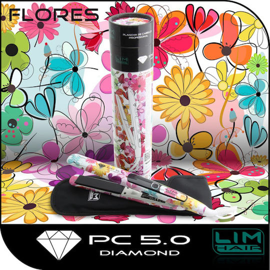 Lim Hair Pc 5.0 Diamond Flores Πρέσα Μαλλιών με Κεραμικές Πλάκες 45W