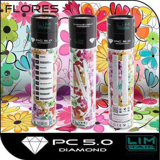Lim Hair Pc 5.0 Diamond Flores Πρέσα Μαλλιών με Κεραμικές Πλάκες 45W