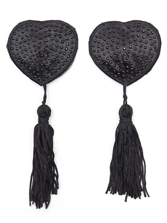 Naughty Toys Burlesque Jewel Nippelabdeckungen Schwarz Burlesque Jewel Nippelpasties